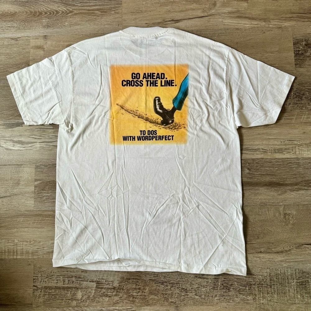 Vintage 90s WordPerfect computer single stitch t shirt men XL awesome condition